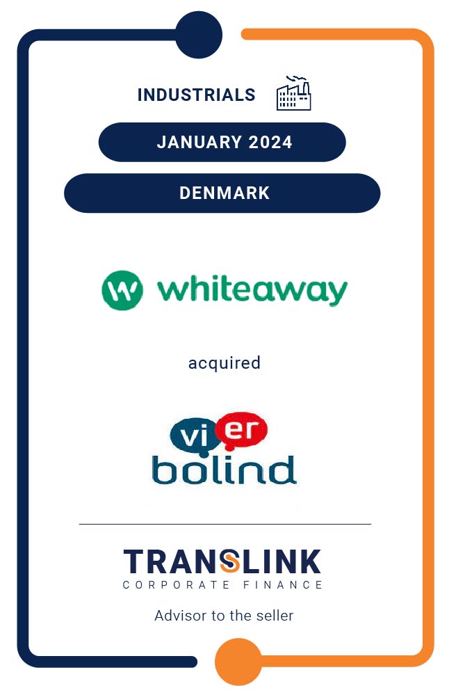 Translink Corporate Finance Acted As The Exclusive Advisor To Bolind In The Sale To Whiteaway Group
