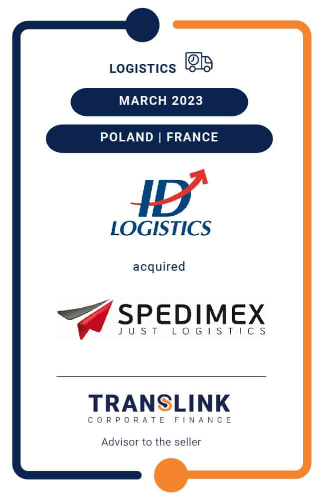 Translink Advised Spedimex On The 100% Sale To ID Logistics