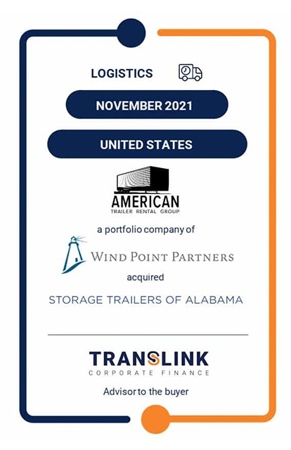 Translink Advised American Trailer Rental Group On The Acquisition of Storage Trailers of Alabama