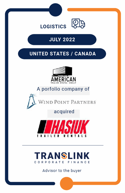 Translink Advised American Trailer Rental Group, A Portfolio Company Of Wind Point Partners, On The Acquisition Of Hasiuk Rental Group