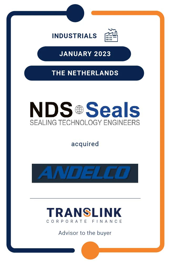 Translink Corporate Finance acted as the advisor to NDS Seals on the acquisition of Andelco